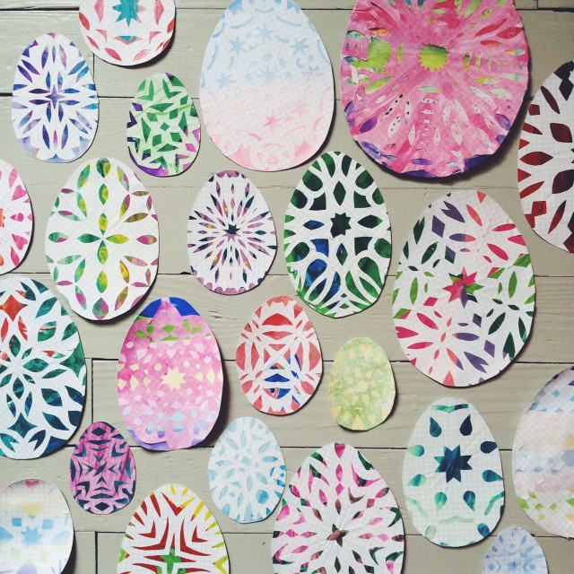 Snowflake Easter Eggs