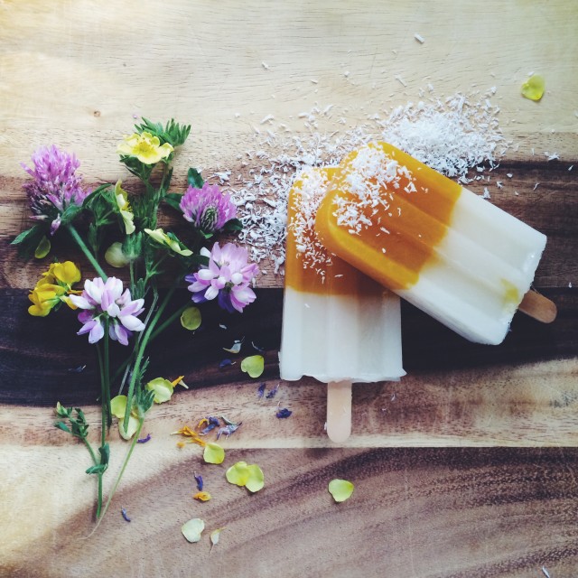 Mango Coconut Popsicles